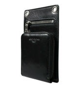 Dolce & Gabbana Wallet Black Horse Leather Zip Logo Cross Body Phone Slot -   -  Dolce & Gabbana.