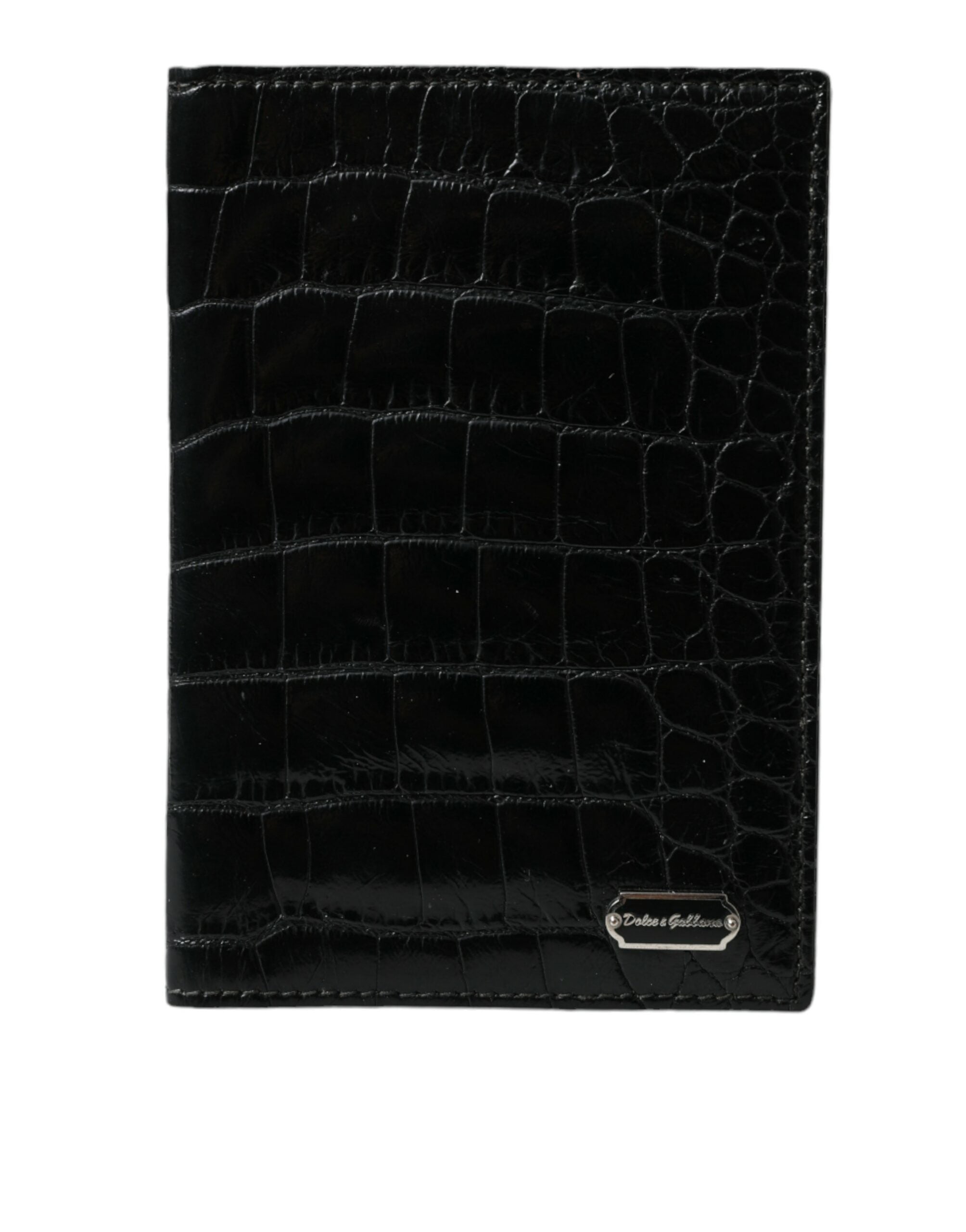 Dolce & Gabbana Black Exotic Skin Leather Long Bifold Passport Holder -   -  Dolce & Gabbana.