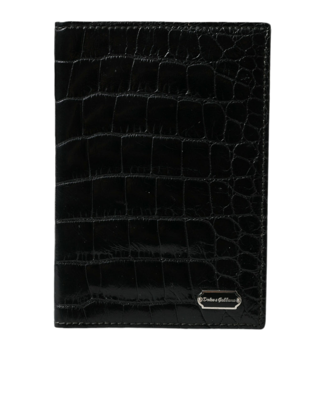 Dolce & Gabbana Black Exotic Skin Leather Long Bifold Passport Holder -   -  Dolce & Gabbana.