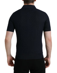 Dolce & Gabbana Dark Blue Collared Short Sleeve Polo T-shirt -   -  Dolce & Gabbana.