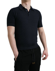 Dolce & Gabbana Dark Blue Collared Short Sleeve Polo T-shirt -   -  Dolce & Gabbana.