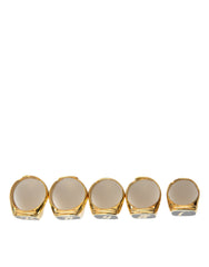 Dolce & Gabbana Gold Brass ROYAL Enamel Set of 5 Ring -   -  Dolce & Gabbana.