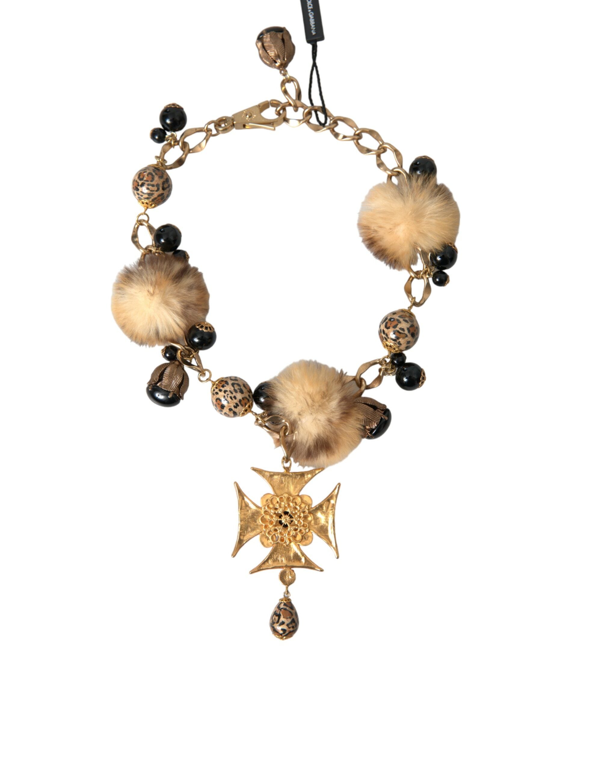 Dolce & Gabbana Gold Black Crystals Lapin Fur Filigree Chocker Necklace -   -  Dolce & Gabbana. Dolce & Gabbana Gold Black Crystals Lapin Fur Filigree Chocker Necklace -   -  Dolce & Gabbana.