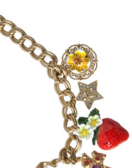 Dolce & Gabbana Gold Chain Rose Cross Strawberry Star Pendant Necklace -   -  Dolce & Gabbana.