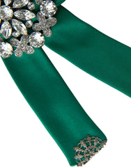 Dolce & Gabbana Green Satin Bird Crystal Women Hair Clip -   -  Dolce & Gabbana.