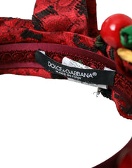 Dolce & Gabbana Red Cherry Sicily Embellished Women Hairband Diadem -   -  Dolce & Gabbana.