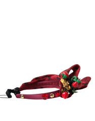 Dolce & Gabbana Red Cherry Sicily Embellished Women Hairband Diadem -   -  Dolce & Gabbana.