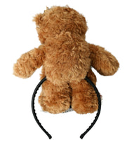 Dolce & Gabbana Brown Teddy Bear Gold Crystal Crown Hair Band Diadem -   -  Dolce & Gabbana.