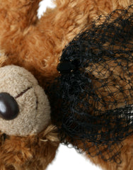 Dolce & Gabbana Brown Teddy Bear Gold Crystal Crown Hair Band Diadem -   -  Dolce & Gabbana.