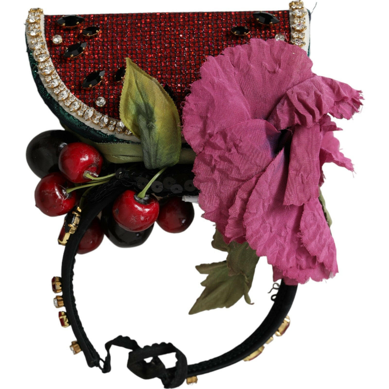 Dolce & Gabbana Red Watermelon Cherry Crystal Hairband Statement Diadem -   -  Dolce & Gabbana.