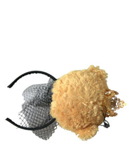 Dolce & Gabbana Brown Teddy Bear Gold Crystal Crown Hair Band Diadem -   -  Dolce & Gabbana.