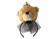 Dolce & Gabbana Brown Teddy Bear Gold Crystal Crown Hair Band Diadem -   -  Dolce & Gabbana.