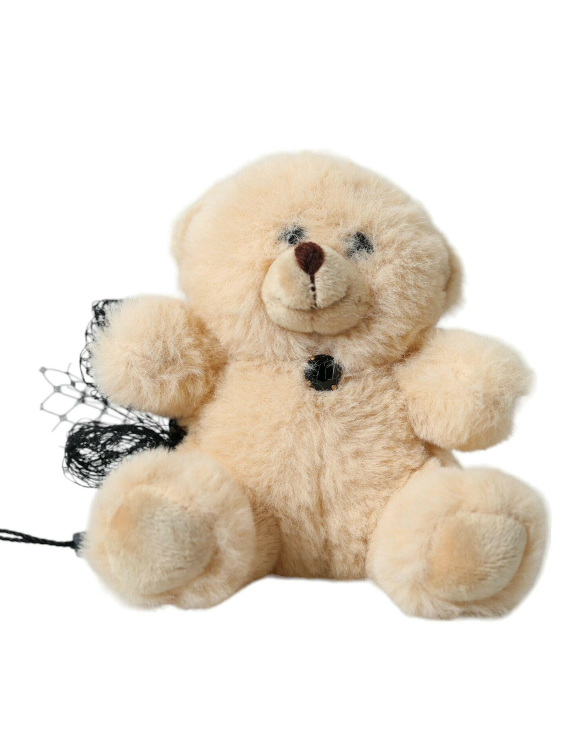 Dolce & Gabbana Beige Teddy Bear Mesh Net Band Hair Clip -   -  Dolce & Gabbana.