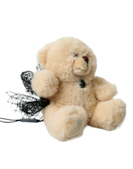 Dolce & Gabbana Beige Teddy Bear Mesh Net Band Hair Clip -   -  Dolce & Gabbana.