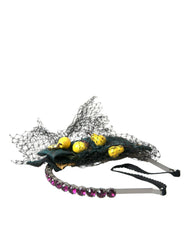 Dolce & Gabbana Black Lemons Sicily Purple Crystal Net Headband Diadem -   -  Dolce & Gabbana.