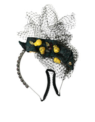 Dolce & Gabbana Black Lemons Sicily Purple Crystal Net Headband Diadem -   -  Dolce & Gabbana.