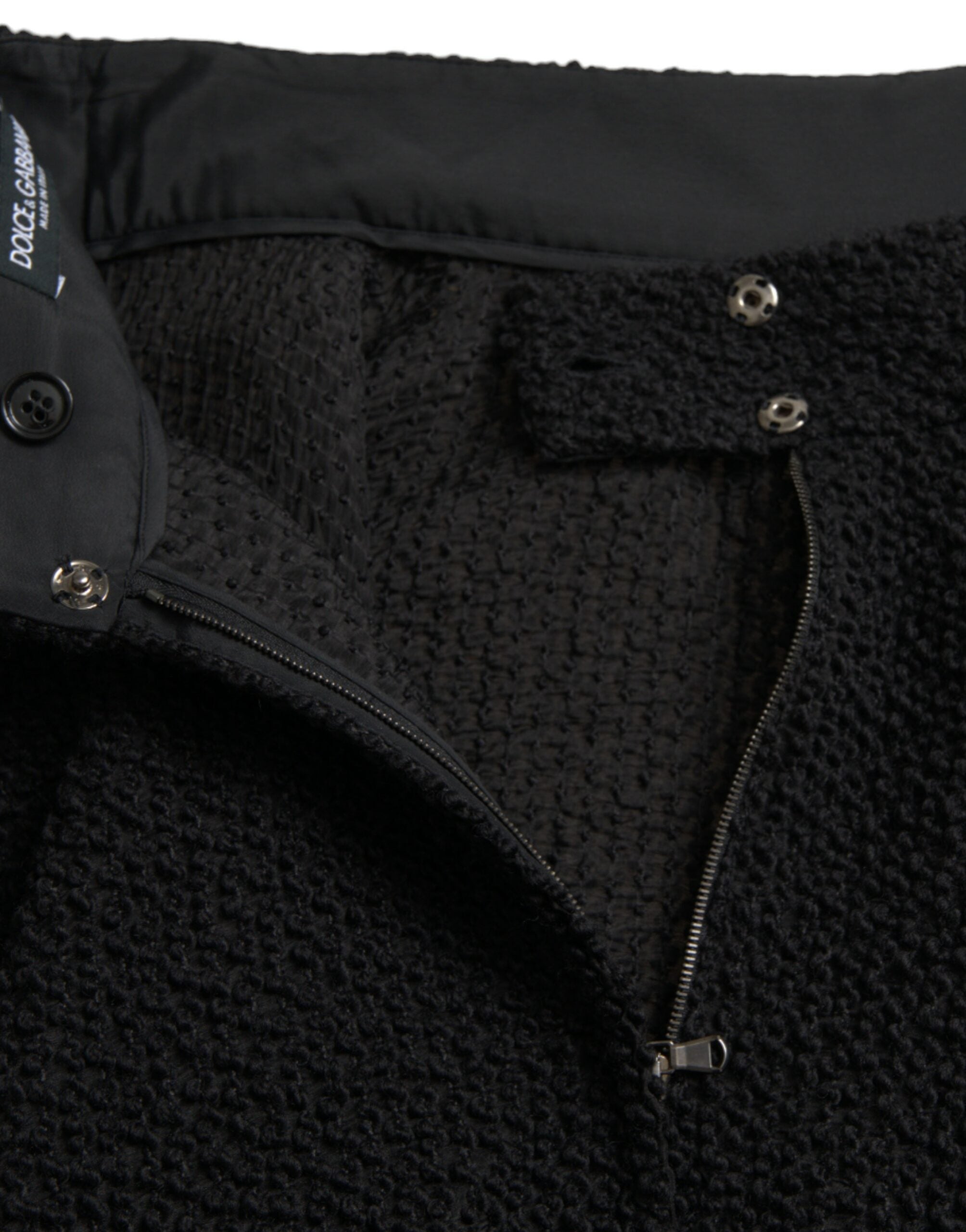 Dolce & Gabbana Black High Waist A-line Knee Length Skirt -   -  Dolce & Gabbana. Dolce & Gabbana Black High Waist A-line Knee Length Skirt -   -  Dolce & Gabbana.