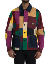 Dolce & Gabbana Multicolor Patchwork Cotton Collared Jacket -   -  Dolce & Gabbana.