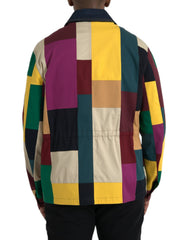 Dolce & Gabbana Multicolor Patchwork Cotton Collared Jacket -   -  Dolce & Gabbana.