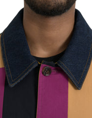 Dolce & Gabbana Multicolor Patchwork Cotton Collared Jacket -   -  Dolce & Gabbana.