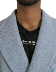 Dolce & Gabbana Blue Double Breasted Long Trench Coat Jacket -   -  Dolce & Gabbana.
