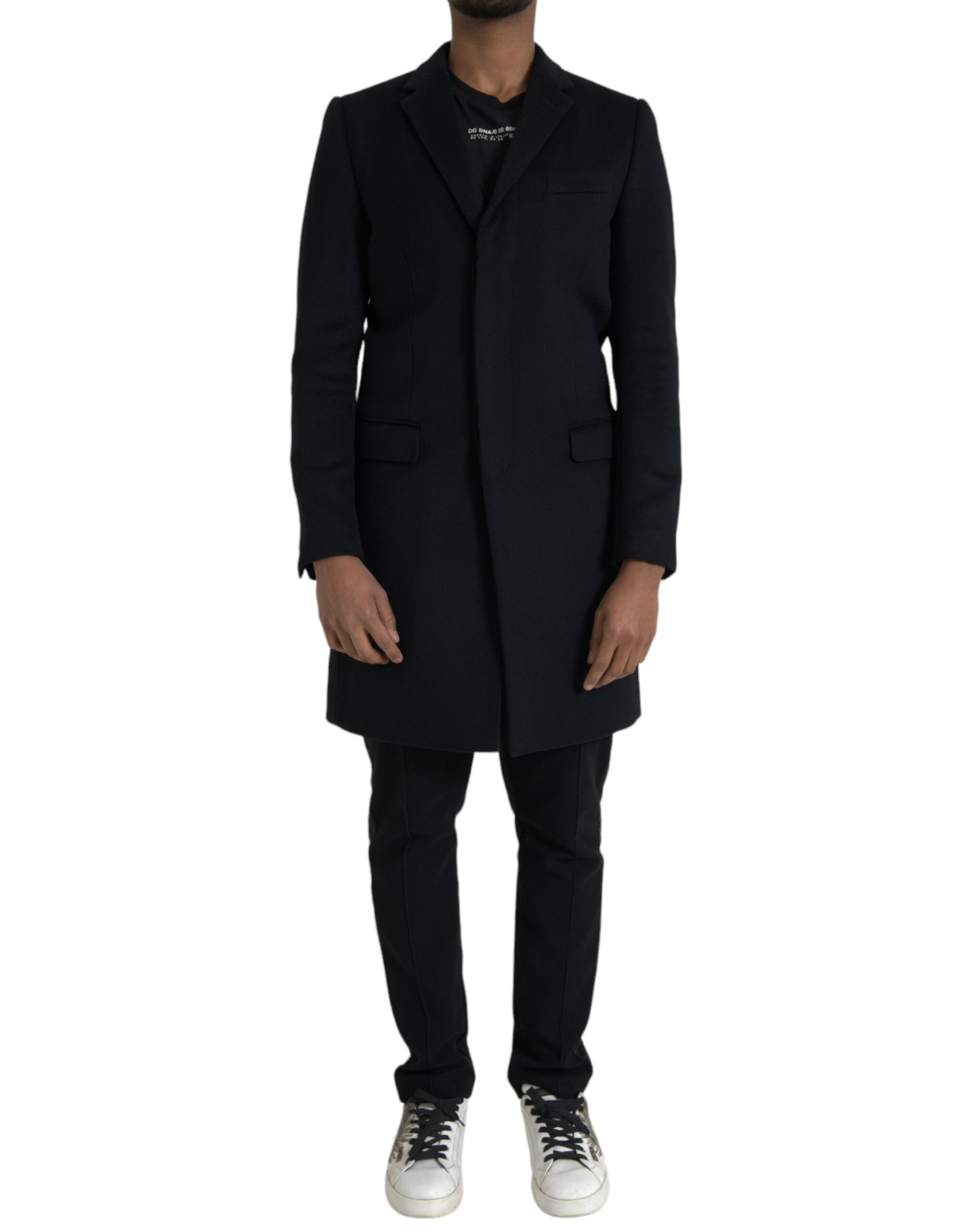 Dolce & Gabbana Black Single Breasted Trench Coat Jacket -   -  Dolce & Gabbana.