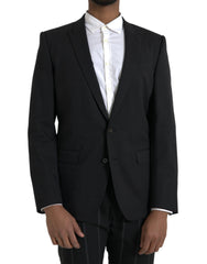 Dolce & Gabbana Black MARTINI Slim Fit Jacket Coat Blazer -   -  Dolce & Gabbana.