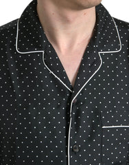 Dolce & Gabbana Black Polka Dot Silk Long Sleeve Shirt -   -  Dolce & Gabbana.