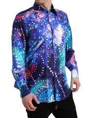 Dolce & Gabbana Purple Luminarie Silk Slim MARTINI Shirt -   -  Dolce & Gabbana.