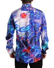 Dolce & Gabbana Purple Luminarie Silk Slim MARTINI Shirt -   -  Dolce & Gabbana.
