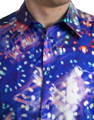 Dolce & Gabbana Purple Luminarie Silk Slim MARTINI Shirt -   -  Dolce & Gabbana.