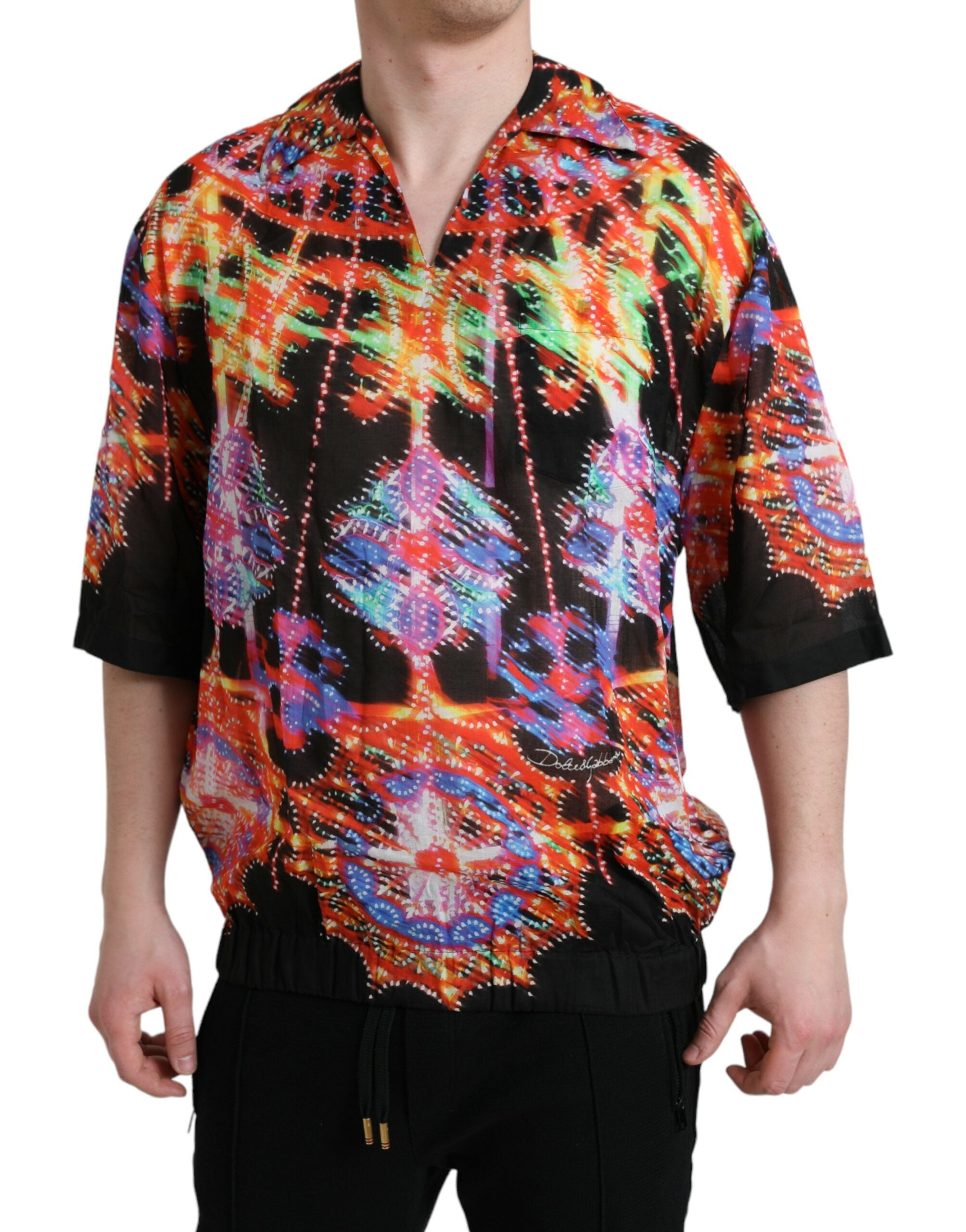 Dolce & Gabbana Multicolor Luminarie Print Cotton T-shirt -   -  Dolce & Gabbana.