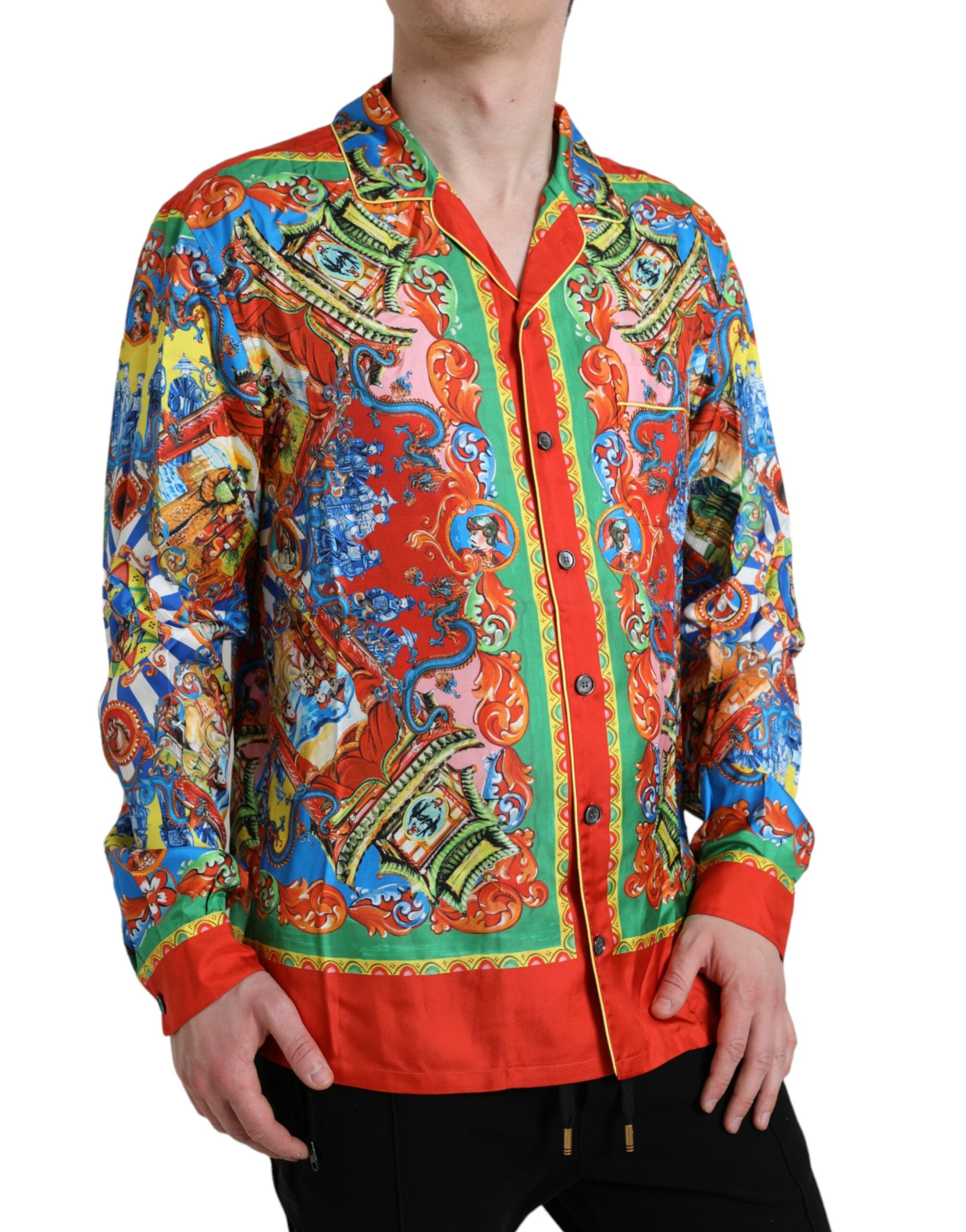 Dolce & Gabbana Multicolor Patterned Button Down Casual Shirt -   -  Dolce & Gabbana. Dolce & Gabbana Multicolor Patterned Button Down Casual Shirt -   -  Dolce & Gabbana.