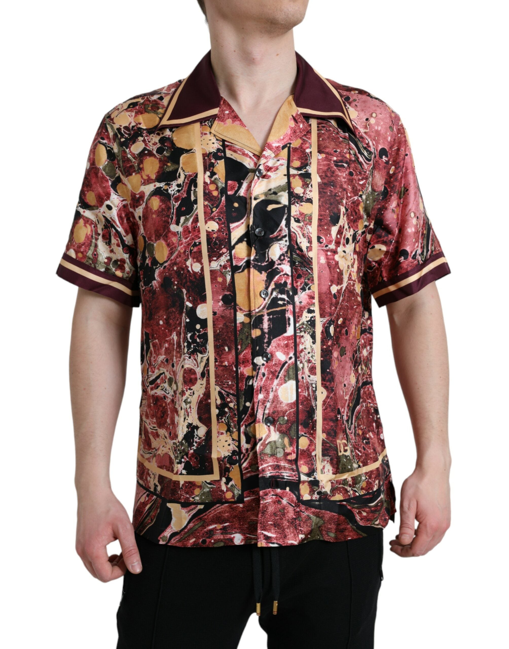 Dolce & Gabbana Multicolor Button Down Silk Shirt -   -  Dolce & Gabbana.