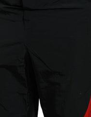 Dolce & Gabbana Black Red Leopard Print Nylon Jogger Pants -   -  Dolce & Gabbana.