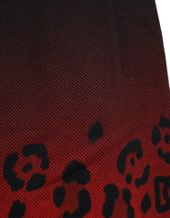 Dolce & Gabbana Red Leopard Print Cotton Bermuda Shorts -   -  Dolce & Gabbana.