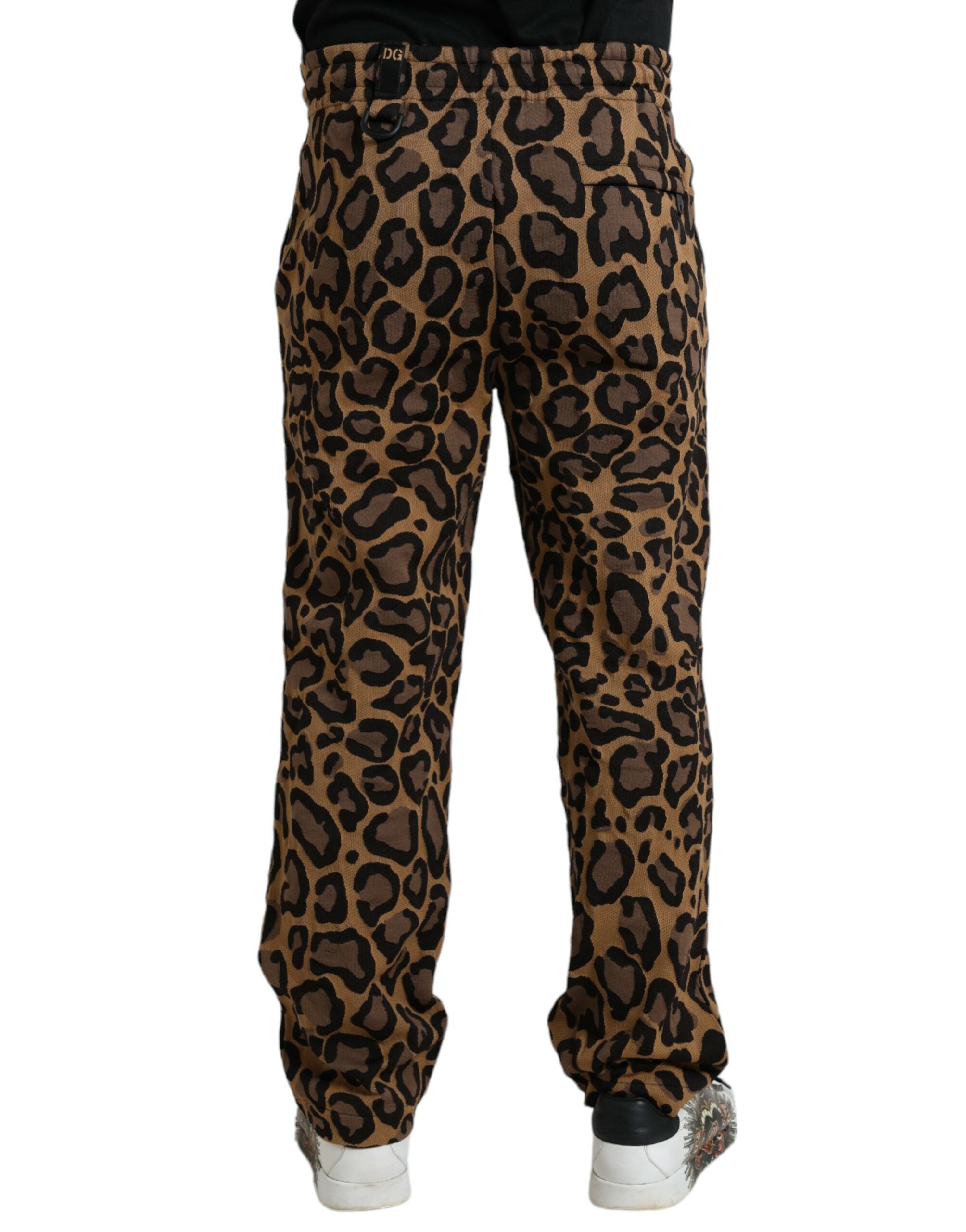 Dolce & Gabbana Brown Leopard Print Polyester Jogger Pants -   -  Dolce & Gabbana. Dolce & Gabbana Brown Leopard Print Polyester Jogger Pants -   -  Dolce & Gabbana.