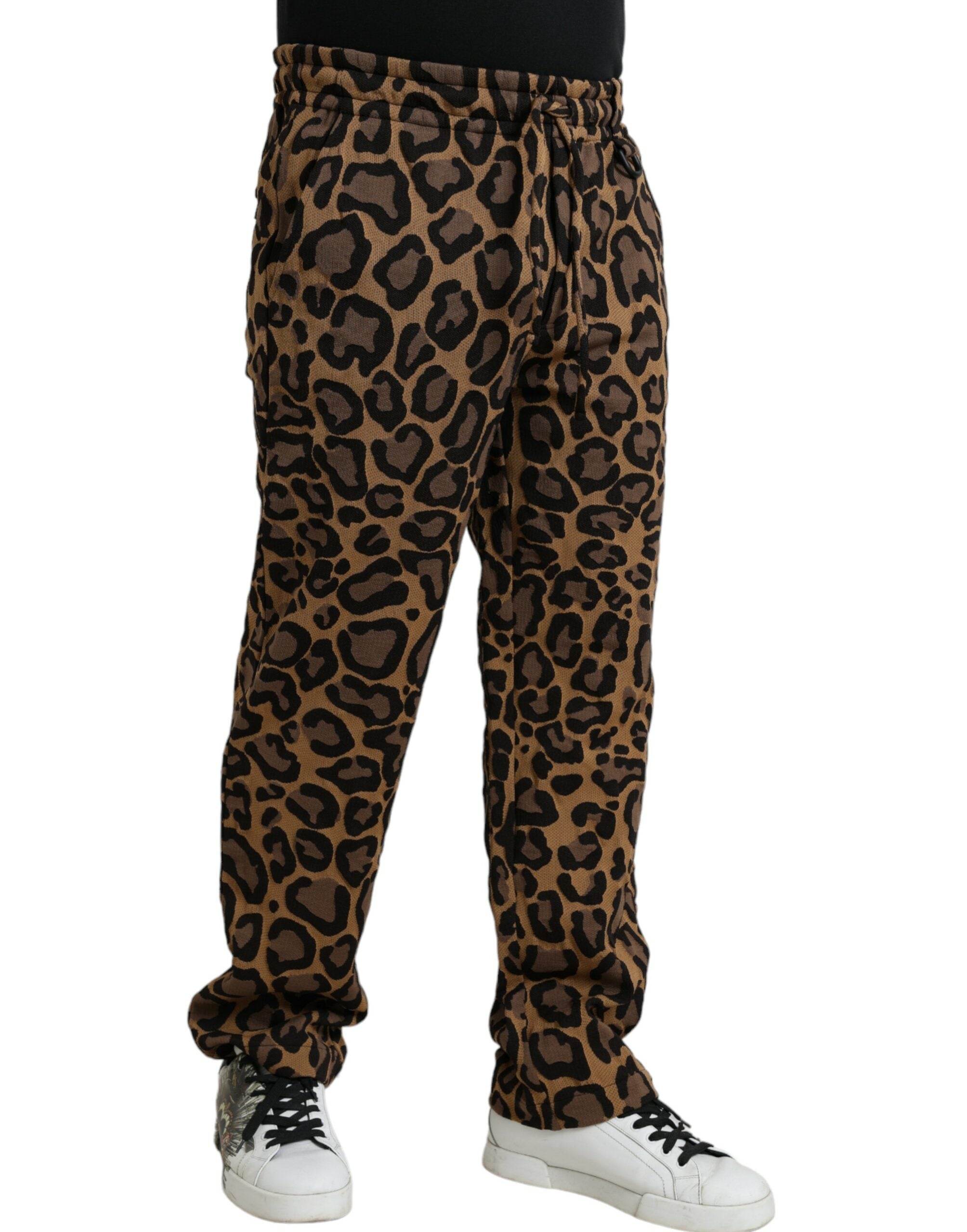 Dolce & Gabbana Brown Leopard Print Polyester Jogger Pants -   -  Dolce & Gabbana. Dolce & Gabbana Brown Leopard Print Polyester Jogger Pants -   -  Dolce & Gabbana.
