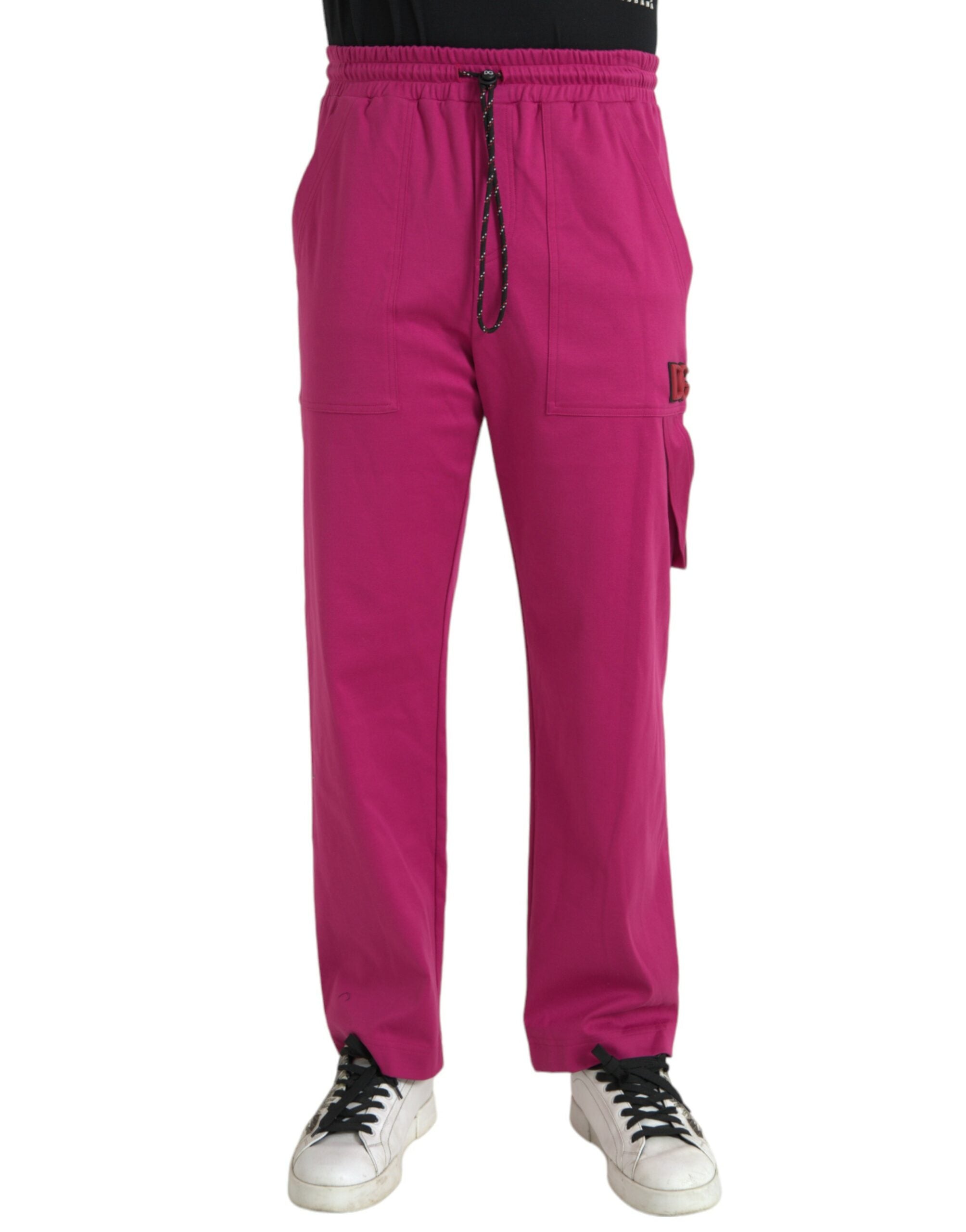 Dolce & Gabbana Pink Logo Cargo Cotton Jogger Sweatpants Pants -   -  Dolce & Gabbana.