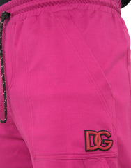 Dolce & Gabbana Pink Logo Cargo Cotton Jogger Sweatpants Pants -   -  Dolce & Gabbana.