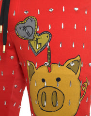 Dolce & Gabbana Red Year Of The Pig Jogger Sweatpants Pants -   -  Dolce & Gabbana.
