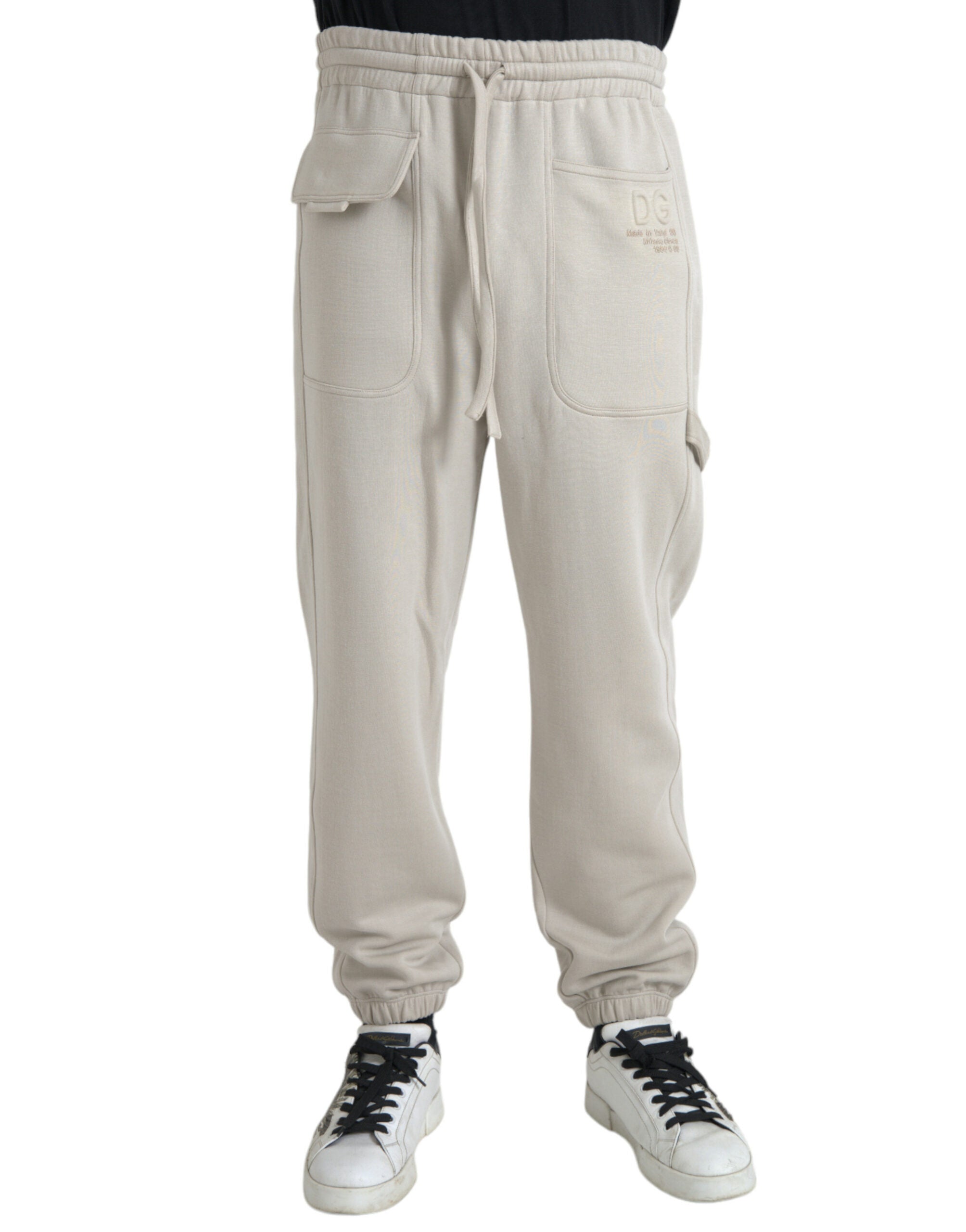Dolce & Gabbana Off White Viscose Cargo Jogger Sweatpants Pants -   -  Dolce & Gabbana.