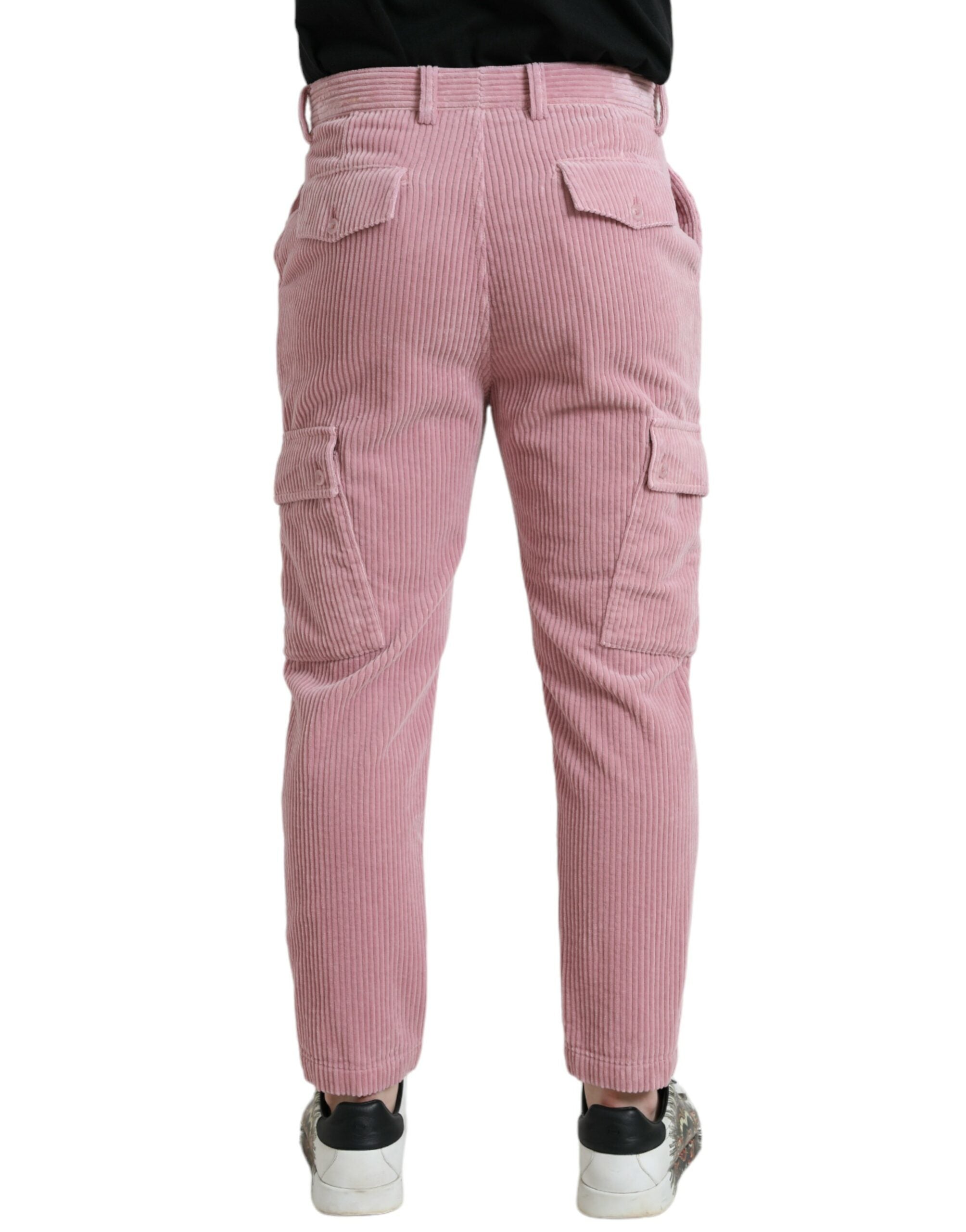 Dolce & Gabbana Pink Corduroy Cotton Stretch Skinny Cargo Jeans -   -  Dolce & Gabbana. Dolce & Gabbana Pink Corduroy Cotton Stretch Skinny Cargo Jeans -   -  Dolce & Gabbana.