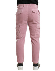 Dolce & Gabbana Pink Corduroy Cotton Stretch Skinny Cargo Jeans -   -  Dolce & Gabbana.