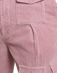 Dolce & Gabbana Pink Corduroy Cotton Stretch Skinny Cargo Jeans -   -  Dolce & Gabbana.