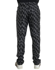 Dolce & Gabbana Black Horseshoe Print Silk Pants -   -  Dolce & Gabbana.