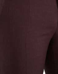Dolce & Gabbana Maroon Wool Men Slim Fit Dress Pants -   -  Dolce & Gabbana.