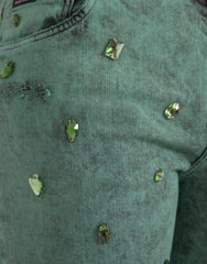 Dolce & Gabbana Green Crystals Cotton Stretch Slim Jeans -   -  Dolce & Gabbana.