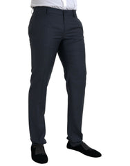 Dolce & Gabbana Blue Wool Men Skinny Dress Pants -   -  Dolce & Gabbana.