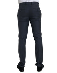 Dolce & Gabbana Blue Wool Men Skinny Dress Pants -   -  Dolce & Gabbana.